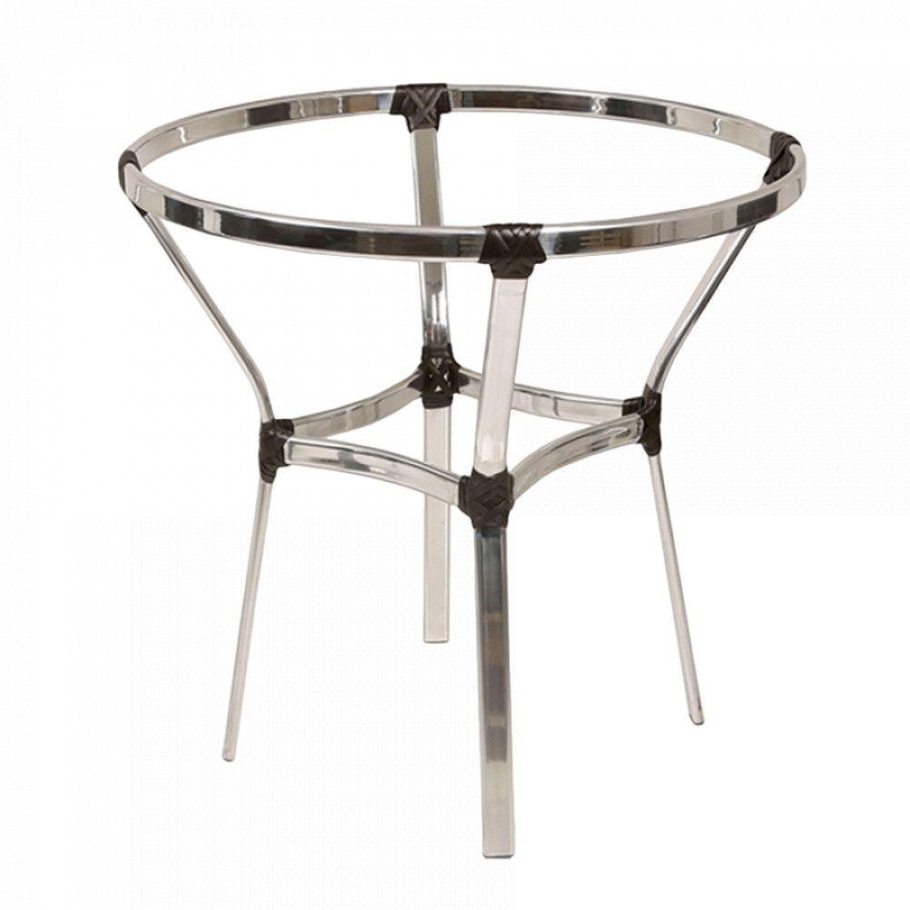 6 Cadeiras Alumínio E Mesa S/tampo Varanda Jardim Piscina Tabaco - 8