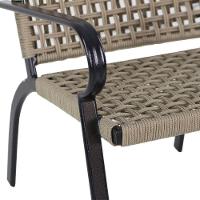 2 Cadeiras Corda Náutica E Mesa Tampo Ripado Edícula, Jardim Rami - 2