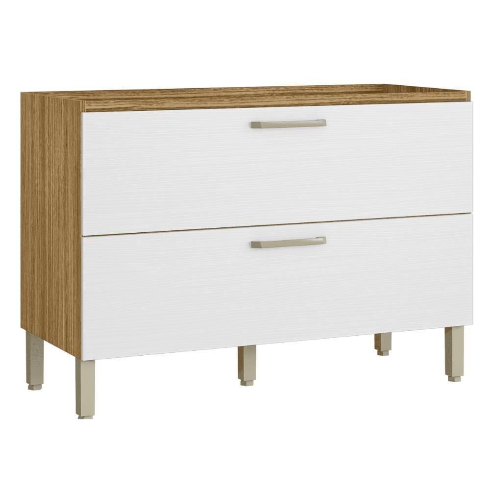 Balcão 1 Basculante C/ Gaveteiro 120 Cm Ametista Freijó Supremo - 2