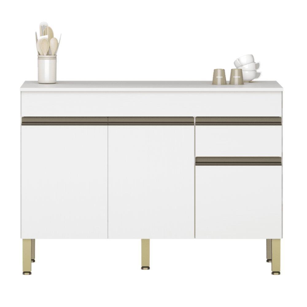 Balcao 3 Portas C/ Gaveteiro 1,20 Linea C/ Tampo Supremo - 2