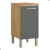 Balcão 1 Porta 400 C/ Tampo Lapis Freijó Gris - 2