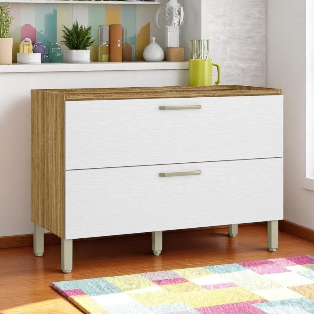 Balcão 1 Basculante C/ Gaveteiro 120 Cm Lapis Freijó Supremo - 1