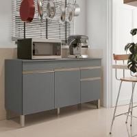 Balcao 3 Portas C/ Gaveteiro 1,50 Linea C/ Tampo Gris - 1