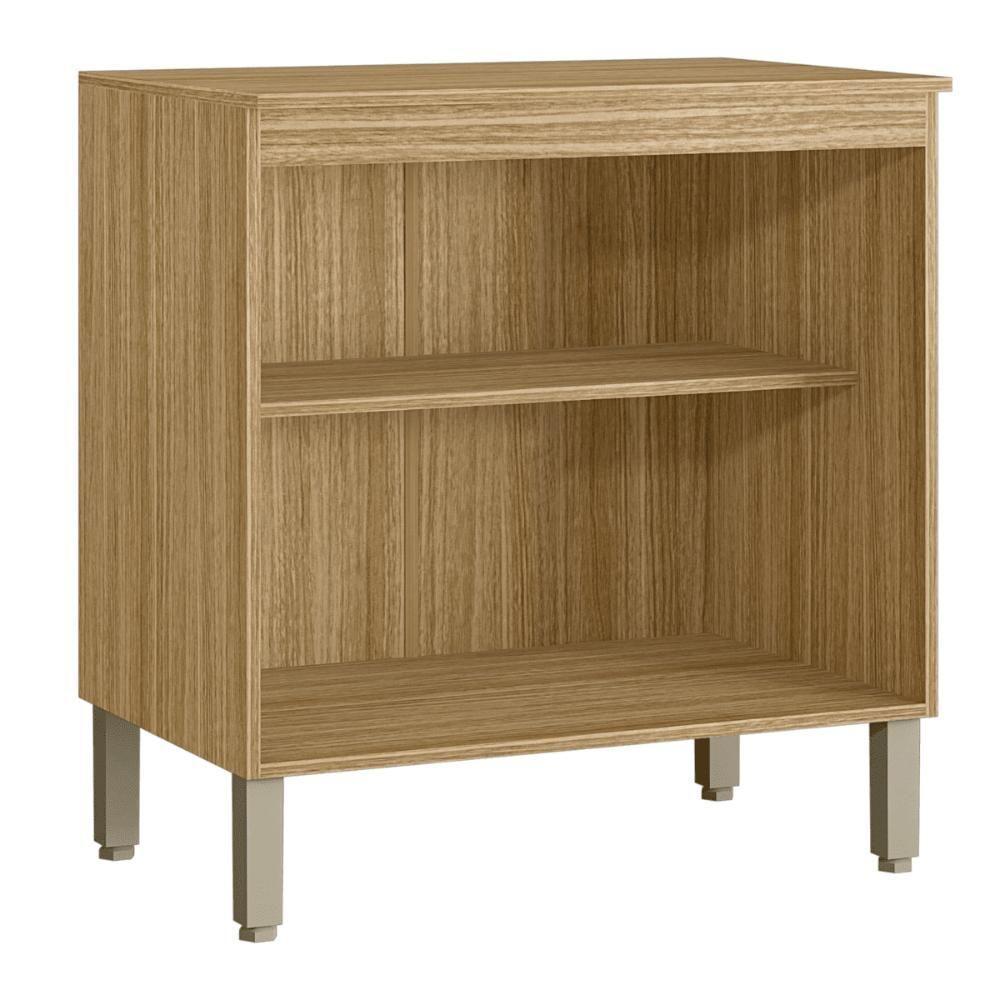 Balcão 2 Portas 800 C/ Tampo Lapis Freijó Gris - 4