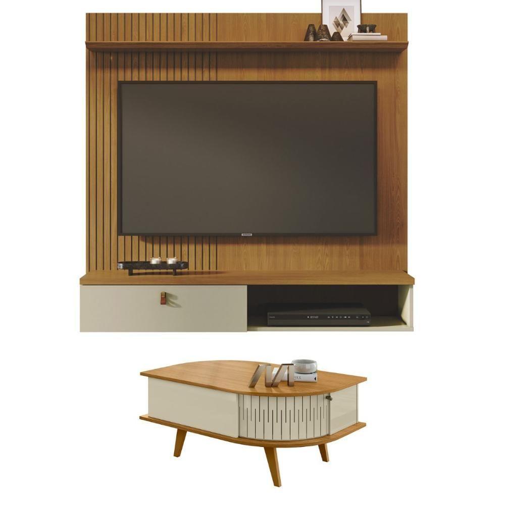 Conjunto íris Opala C/ Mesa De Centro Indianapolis Cumaru/opala - 4