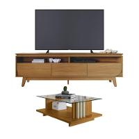 Conjunto Selene C/ Mesa De Centro Frizz Cumaru/opala