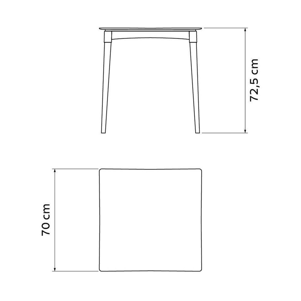 Mesa Tramontina Diana Em Polipropileno Amarelo Com Pernas De Madeira Eucalipto Tramontina - 3