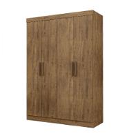 Guarda Roupa De Solteiro Paris 4 Portas Mdf Ipê Text Maxel Ipê Text - 2
