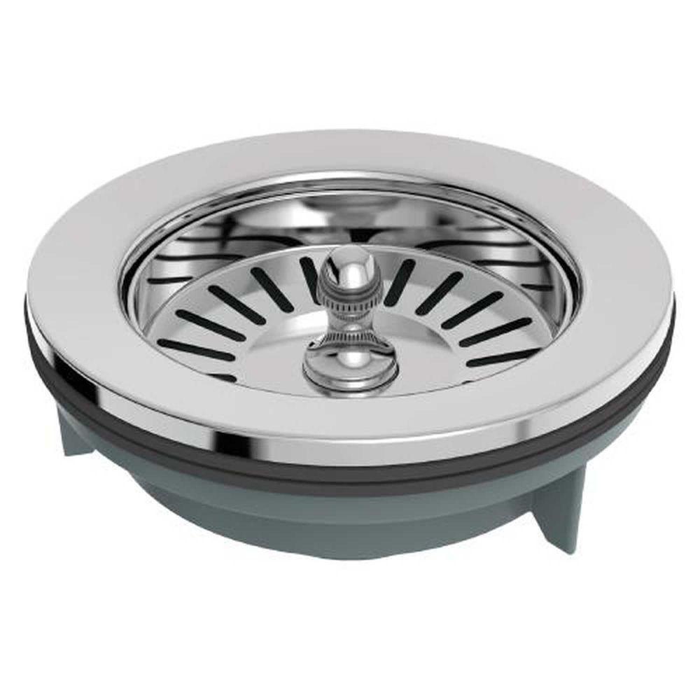 Válvula Pia Americana 4.1-2x1.1-2 Cromada - Plástico E Aço Inox Aisi 304 - 1