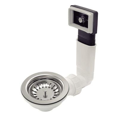Válvula Tramontina 4 1-2 Escape Aço Inox Polido Polipropileno Para Pias Cubas Tramontina