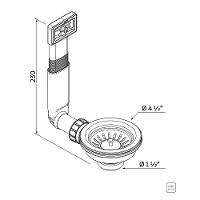 Válvula Tramontina 4 1-2 Escape Aço Inox Polido Polipropileno Para Pias Cubas Tramontina - 2