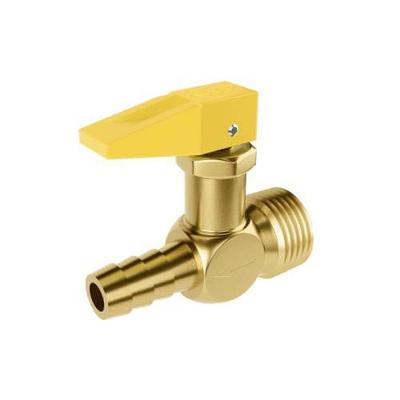 Registro De Bloqueio 1-2 Npt X 3-8 Tm Para Fogões E Cooktops - Liga De Cobre