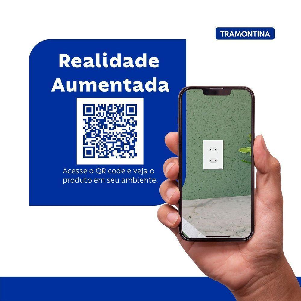 Tomada Onne Touch Smart Tramontina Branco Com 2 Tomadas 2p+t 10 A 250 V Tramontina - 5