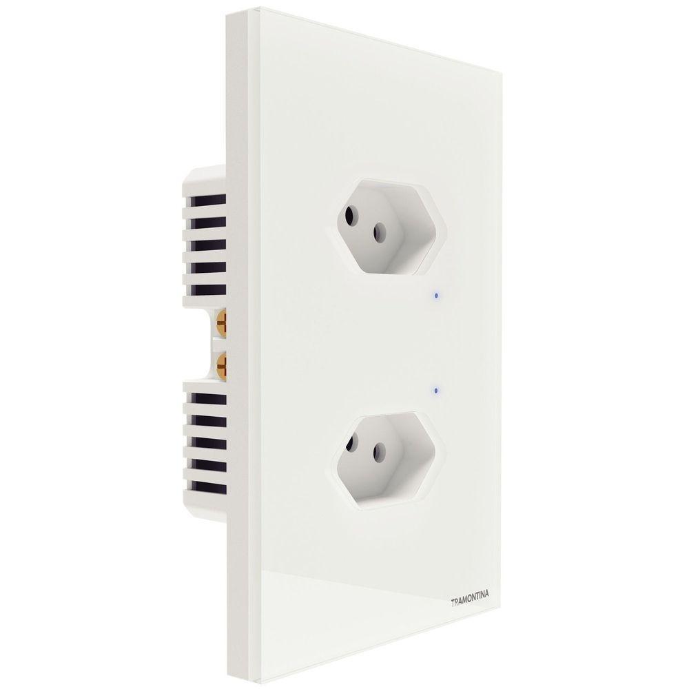 Tomada Onne Touch Smart Tramontina Branco Com 2 Tomadas 2p+t 10 A 250 V Tramontina - 8