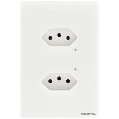 Tomada Onne Touch Smart Tramontina Branco Com 2 Tomadas 2p+t 10 A 250 V Tramontina