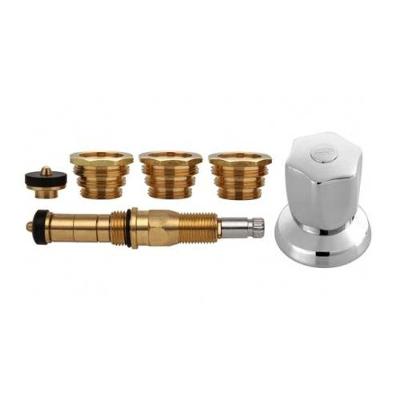 Kit Fácil Salva Registro C50 Blukit 46,5mm Corpo 64mm Haste Metal Latão Deca 3 Módulos Redução 1