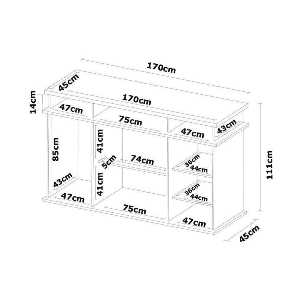 Cômoda de Quarto London c/ 2 Portas e 7 Gavetas Branco - Demóbile - 3