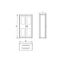 Armário Vertical Para Ferramentas 2 Portas Com Visores Azul Tramontina Pro Azul Tramontina - 10