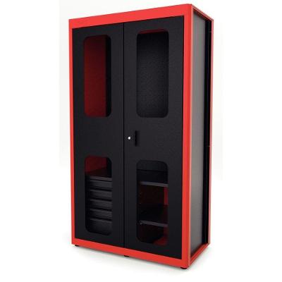 Armário Para Ferramentas 2 Portas Com Visores E 5 Gavetas Tramontina Pro Vermelho Tramontina