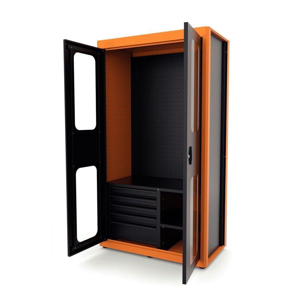 Armário Para Ferramentas 2 Portas Com Visores E 5 Gavetas Tramontina Pro Laranja Tramontina - 8