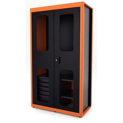 Armário Para Ferramentas 2 Portas Com Visores E 5 Gavetas Tramontina Pro Laranja Tramontina