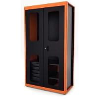 Armário Para Ferramentas 2 Portas Com Visores E 5 Gavetas Tramontina Pro Laranja Tramontina - 1