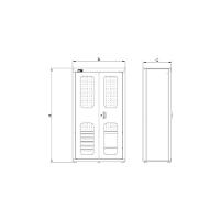 Armário Para Ferramentas 2 Portas Com Visores E 5 Gavetas Tramontina Pro Laranja Tramontina - 9
