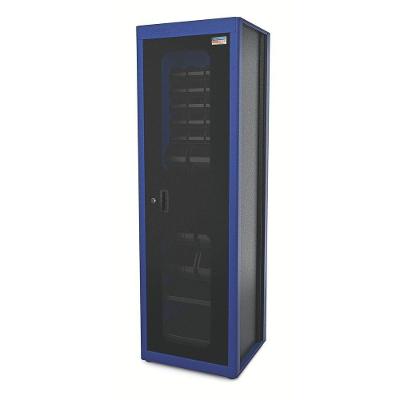 Armário Para Ferramentas Com 1 Porta, 29 Caixas Plásticas Bin E Visor Tramontina Pro Azul Tramontina