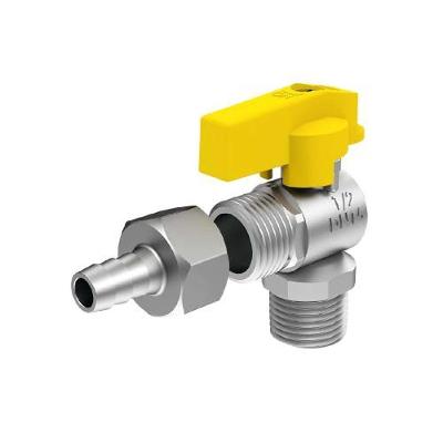 Gás Válvula Angular 2 Em 1 (1-2) M X M Com Adaptador 3-8 Tm- Roco