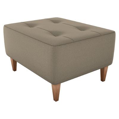 Puff Decorativo Para Sala Piva 62x52 Cm E434 Milani Store Marrom Claro