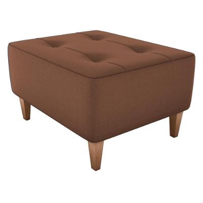 Puff Decorativa Para Sala Piva 62x52 Cm Veludo Inca Milani Store Ferrugem
