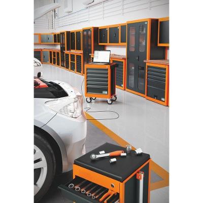 Armário Para Ferramentas Com 1 Porta, 29 Caixas Plásticas Bin E Visor Tramontina Pro Laranja Tramontina