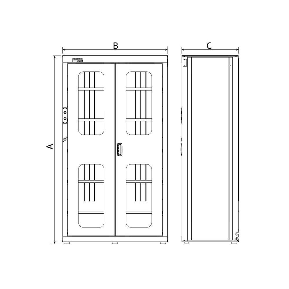 Armário Smart System Visores Para Ferramentas 2 Portas E 5 Prateleiras Tramontina Pro Laranja Tramontina - 9
