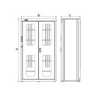 Armário Smart System Visores Para Ferramentas 2 Portas E 5 Prateleiras Tramontina Pro Laranja Tramontina - 9