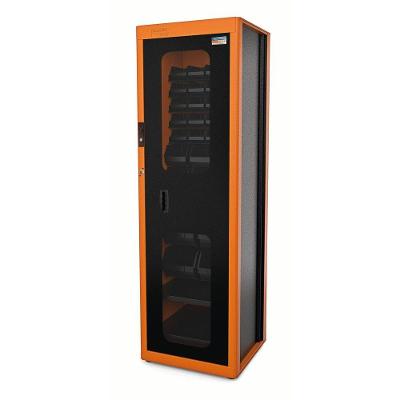 Armário Smart System Ferramentas 1 Porta, 29 Caixas Plásticas Bin Visor Tramontina Pro Laranja Tramontina