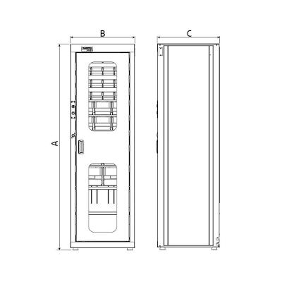 Armário Smart System Ferramentas 1 Porta, 29 Caixas Plásticas Bin Visor Tramontina Pro Laranja Tramontina