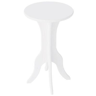 Mesa De Apoio Mdf Sala De Estar 51x30 Cm Arly Branco