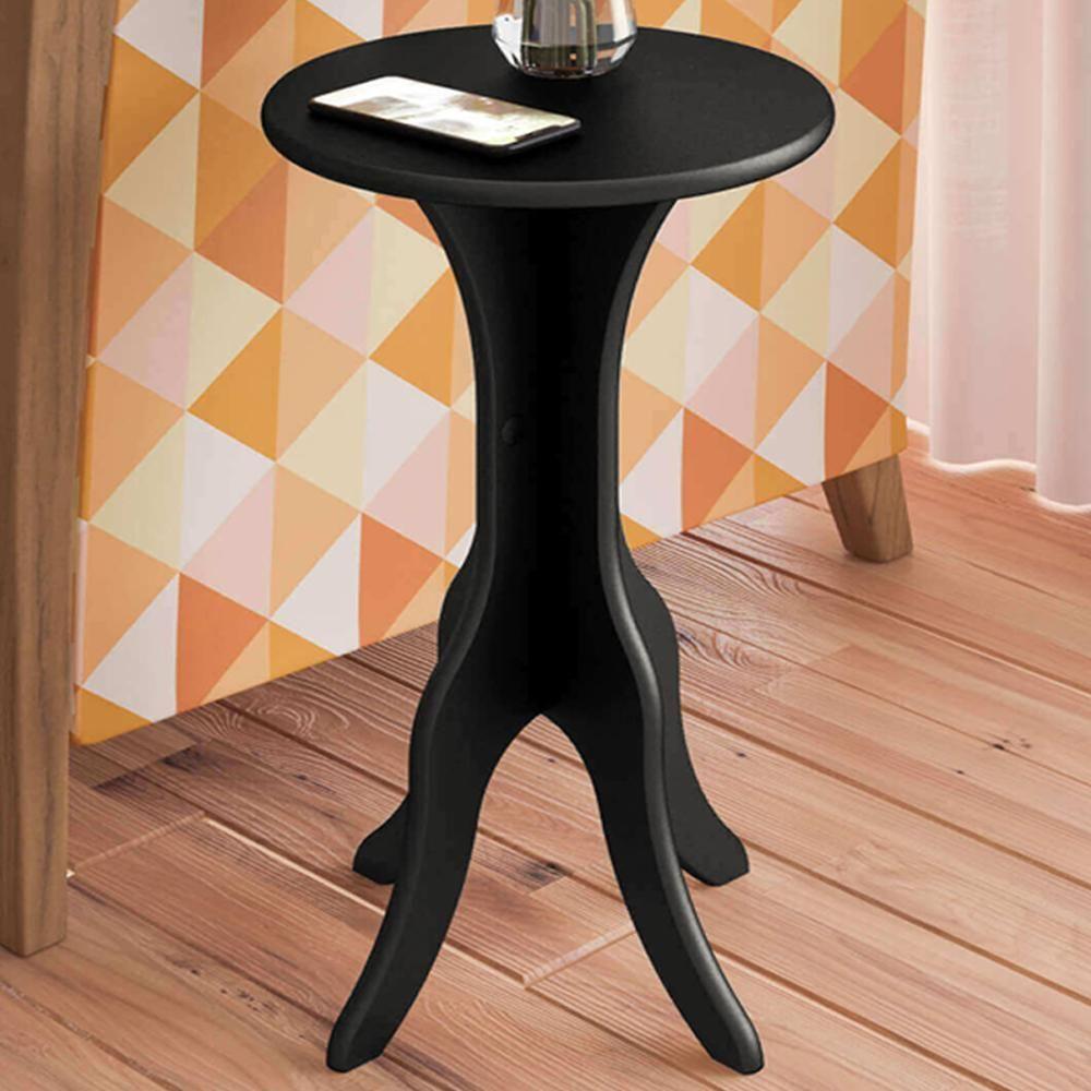 Mesa De Apoio Mdf Sala De Estar 51x30 Cm Arly Preto - 2