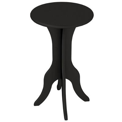 Mesa De Apoio Mdf Sala De Estar 51x30 Cm Arly Preto