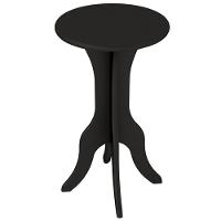 Mesa De Apoio Mdf Sala De Estar 51x30 Cm Arly Preto - 1