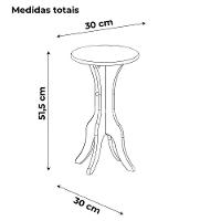 Mesa De Apoio Mdf Sala De Estar 51x30 Cm Arly Preto - 3