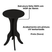 Mesa De Apoio Mdf Sala De Estar 51x30 Cm Arly Preto - 5