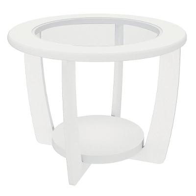 Mesa De Centro Mdf 60 Cm Sala De Estar 4629 Arly Branco
