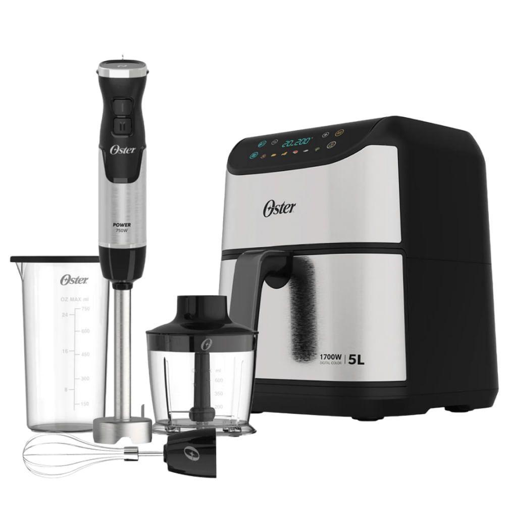 Kit Mixer Power 3 Em 1 E Fritadeira Inox Digital 5L Oster 220V - 1