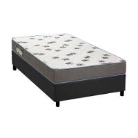 Cama Box Solteiro: Colchão Espuma D33 Ortobom Light Saúde + Base CRC Suede Gray(88x188) - 1