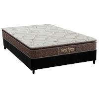 Cama Box Casal: Colchão Ortopédico Probel Guarda Costas Extra Firme + Base CRC Suede Black(138x188) - 1
