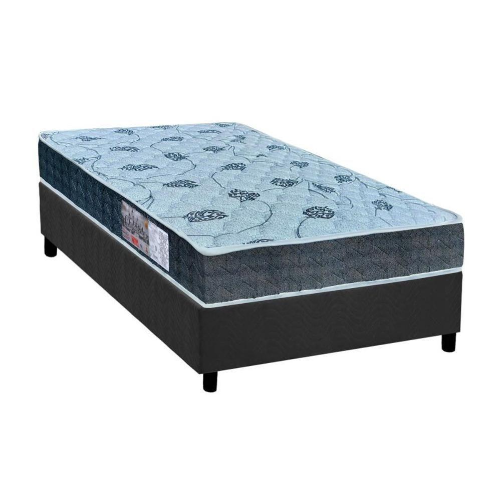 Cama Box Solteiro: Colchão Ortopédico Orthoflex D45/EP Anatômico Cecina + Base CRC Suede Gray(88x188) - 1