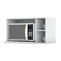 Armário Aéreo p/ Cozinha Essência para Micro-ondas 80cm Branco - Henn - 1