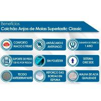 Cama Box Solteiro: Colchão Molas Anjos Superlastic Classic + Base CRC Courano White(88x188)