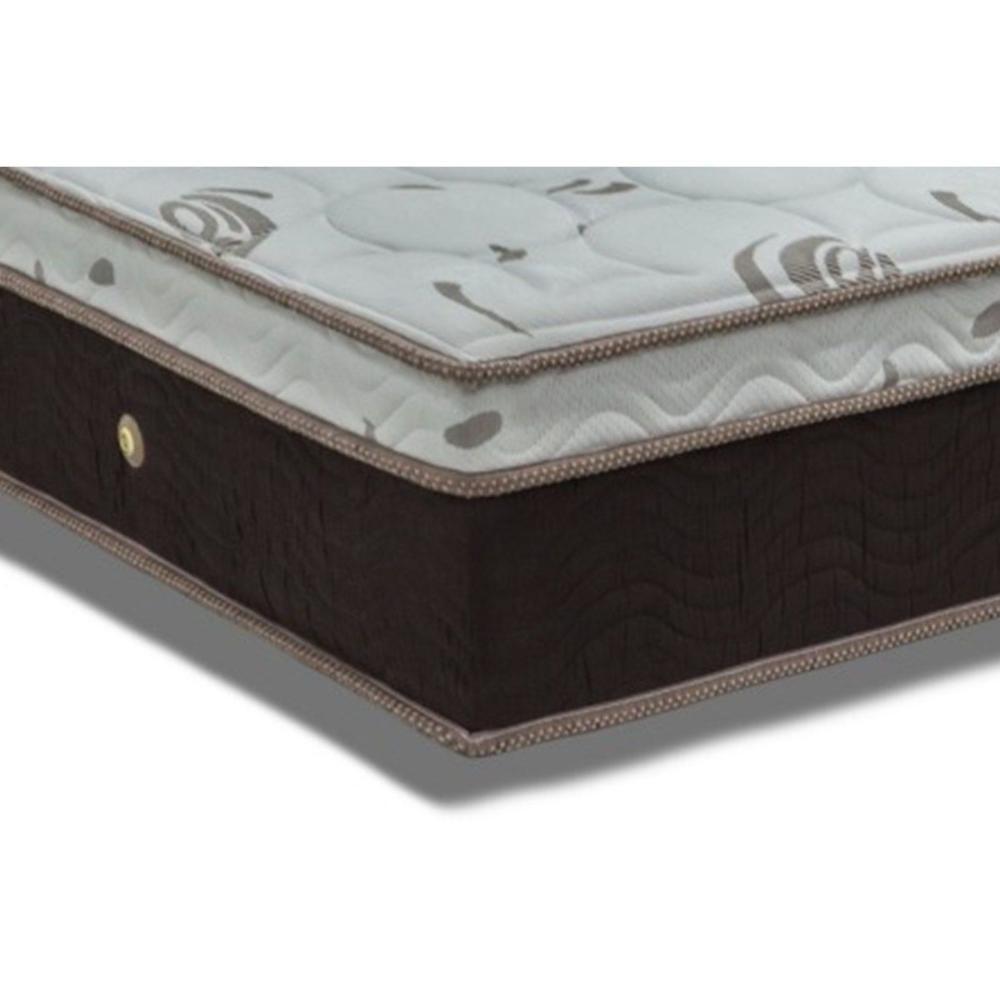 Cama Box Queen: Colchão Molas Ensacadas Ortobom Superpocket Sleep King + Box Suede White(158X198) - 2